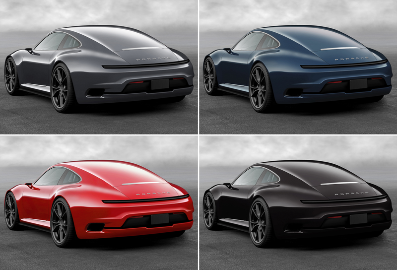 Illustration for article titled This Artist Imagines What A Future Electric Porsche 911 Could Look LikeÂ